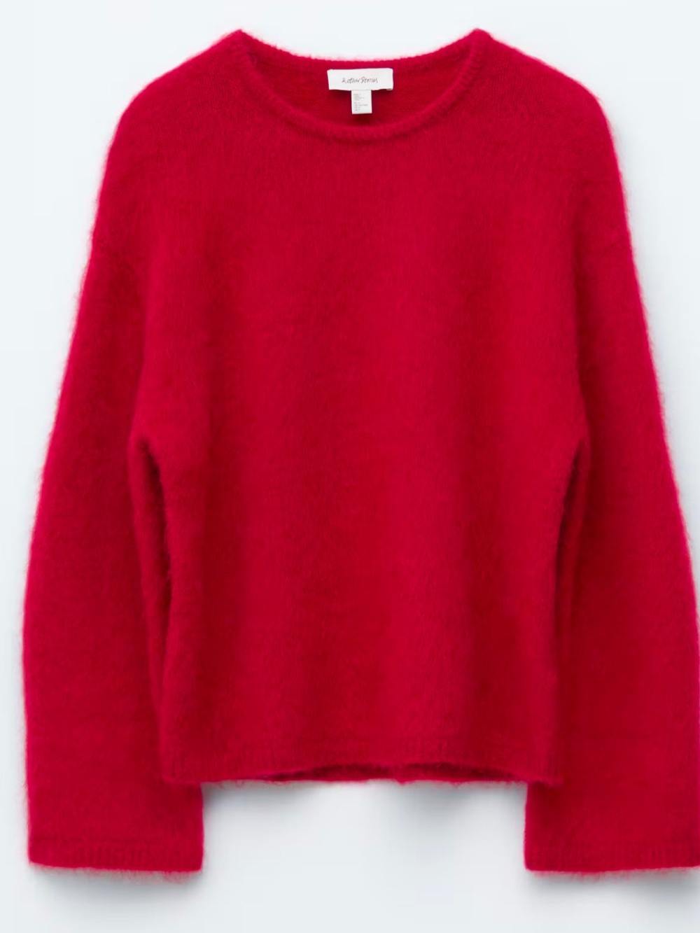 & Other Stories Deep Red Brushed Mohair-Blend Sweater